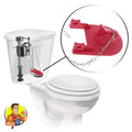 Toilet Stopper Flapper 2" Shark-Fin Replacement Kit for Toilets Including Kohler. Helps Stop Leaking. Also Includes Steel Chain & Hook. Durable, Long Lasting Siliconized Rubber Toilet Flapper- NTF